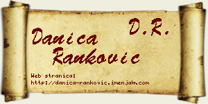 Danica Ranković vizit kartica